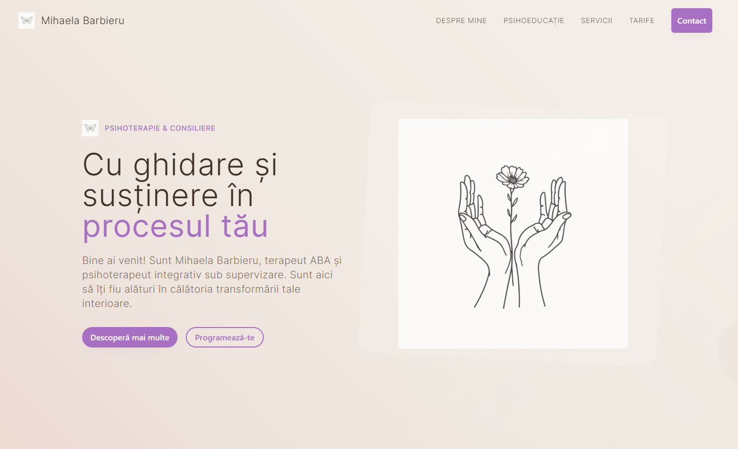 Mihaela Barbieru Psychotherapy Website